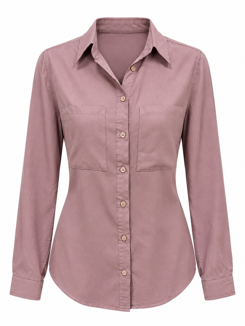 NWT Fashion Nova You Better Work Shirt Mauve Button Down Size Medium